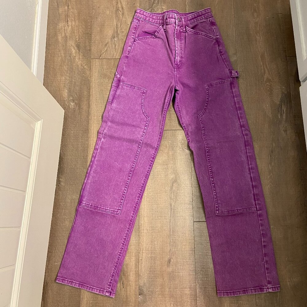 Purple Wild Fable Super High Rise Straight Leg Jeans Size 2